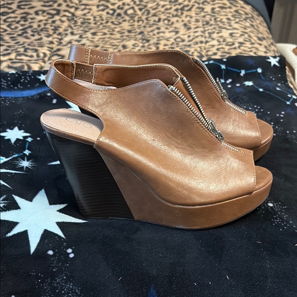 Brown Wedge Sandals